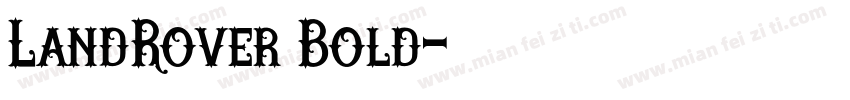 LandRover Bold字体转换